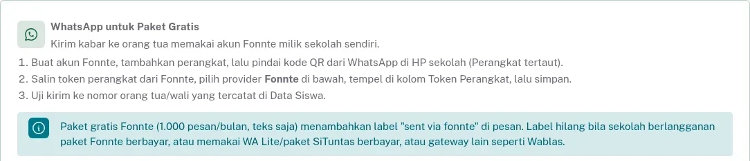 Baca kartu WhatsApp untuk Paket Gratis