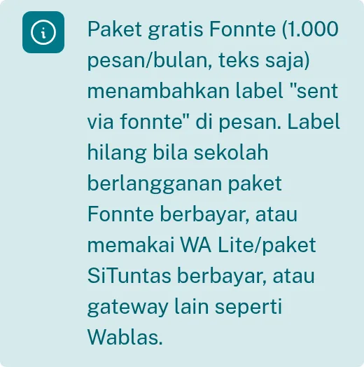 Baca kartu WhatsApp untuk Paket Gratis di layar HP