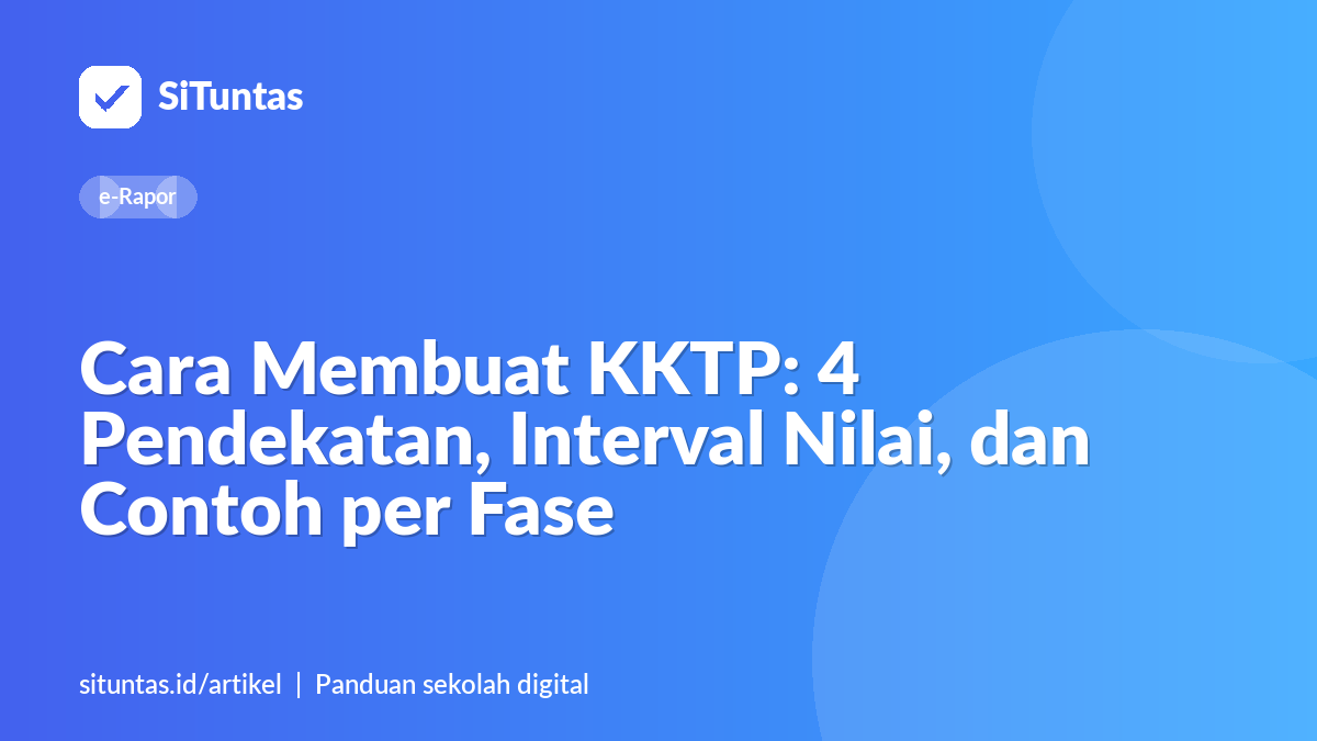 Sampul artikel: Cara Membuat KKTP: 4 Pendekatan, Interval Nilai, dan Contoh per Fase