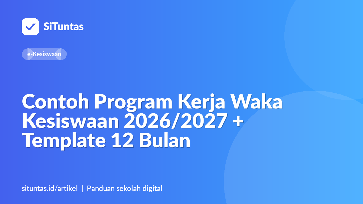 Sampul artikel: Contoh Program Kerja Waka Kesiswaan 2026/2027 + Template 12 Bulan